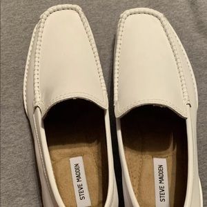 White Leather Steve Madden Shoes